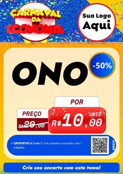 Modelo de Cartaz para Cartaz A4 Vertical com o tema Carnaval da Economia para Óticas