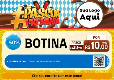 Modelo de Cartaz para Cartaz A4 Horizontal com o tema Páscoa Premiada para Agropecuária