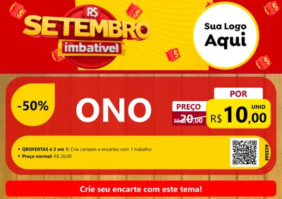 Modelo de Cartaz para Cartaz A4 Horizontal com o tema Setembro Imbatível para Óticas