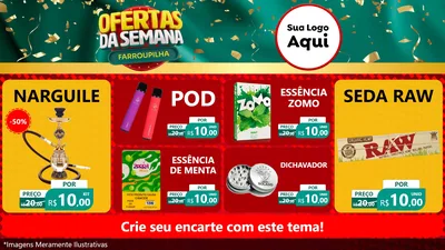 Modelo de TV para TV Horizontal com o tema Ofertas da Semana Farroupilha para Tabacaria