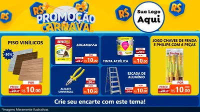 Modelo de TV para TV Horizontal com o tema Promoção de Carnaval para Material para Construção