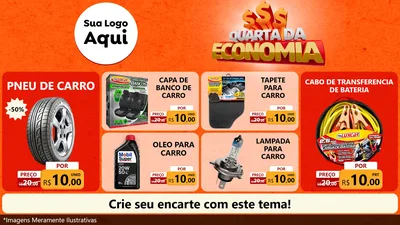 Modelo de TV para TV Horizontal com o tema Quarta da Economia para Auto peças
