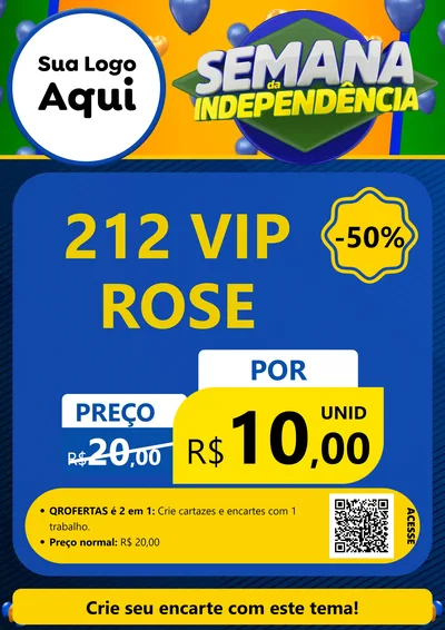 Modelo de Cartaz para Cartaz A4 Vertical com o tema Semana da Independência para Perfumes