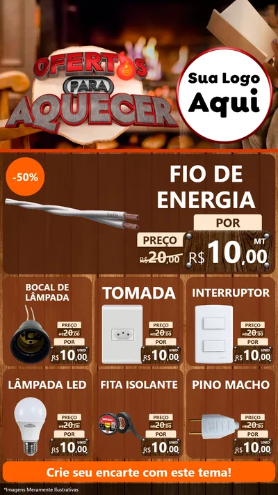 Modelo de Rede Social para Stories com o tema Ofertas Para Aquecer para Materiais Elétricos
