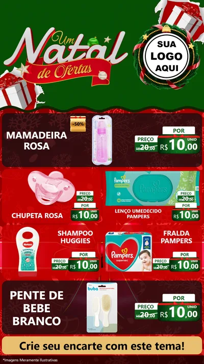 Modelo de TV para TV Vertical com o tema Um Natal de Ofertas para Bebês