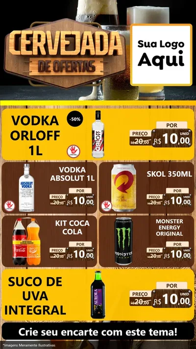 Modelo de TV para TV Vertical com o tema Cervejada de Ofertas para Distribuidora de bebidas