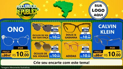 Modelo de TV para TV Horizontal com o tema Proclamação da República para Óticas