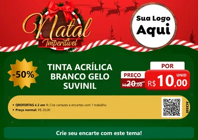 Modelo de Cartaz para Cartaz A4 Horizontal com o tema Natal Imperdível para Tintas e Ferramentas