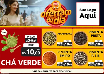 Modelo de Encarte para Encarte A4 Horizontal com o tema Ofertaço Do Dia para Produtos Naturais