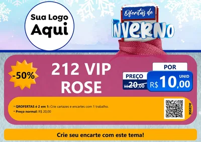 Modelo de Cartaz para Cartaz A4 Horizontal com o tema Ofertas de Inverno para Perfumes