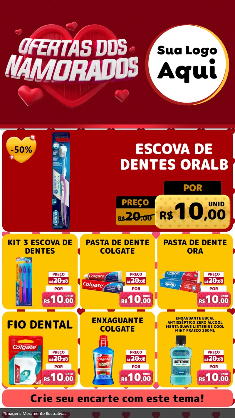Modelo de Rede Social para Stories com o tema Ofertas Dos Namorados para Higiene Pessoal