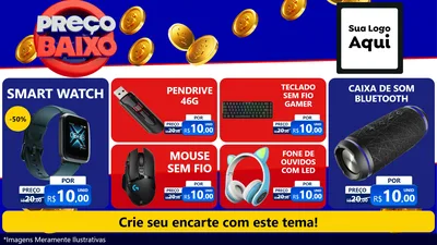 Modelo de TV para TV Horizontal com o tema Preço Baixo para Informática