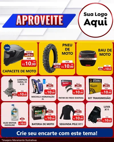 Modelo de Rede Social para Feed Instagram com o tema Aproveite para Moto peças
