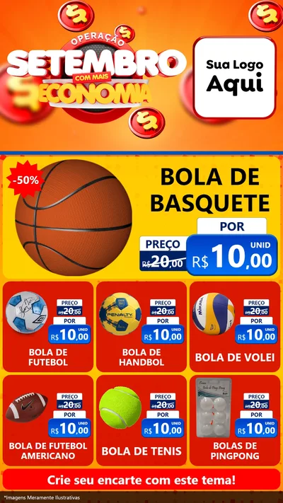 Modelo de Rede Social para Stories com o tema Operação Setembro Com Muita Economia para Artigos Esportivos