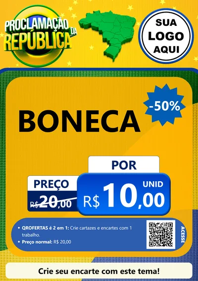Modelo de Cartaz para Cartaz A4 Vertical com o tema Proclamação da República para Brinquedos