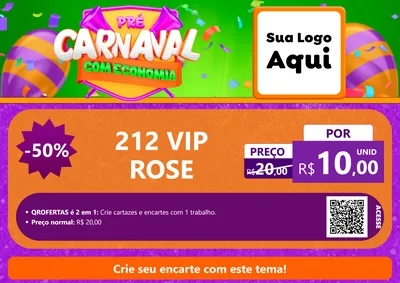 Modelo de Cartaz para Cartaz A4 Horizontal com o tema Pré-Carnaval Com Economia para Perfumes