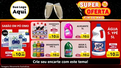 Modelo de TV para TV Horizontal com o tema Super Oferta Fim de Ano para Produtos de Limpeza