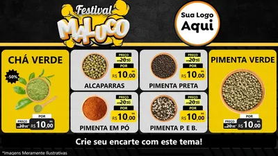 Modelo de TV para TV Horizontal com o tema Festival Maluco para Produtos Naturais