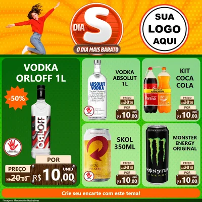 Modelo de Rede Social para Feed Facebook com o tema Dia S - O Dia Mais Barato para Distribuidora de bebidas