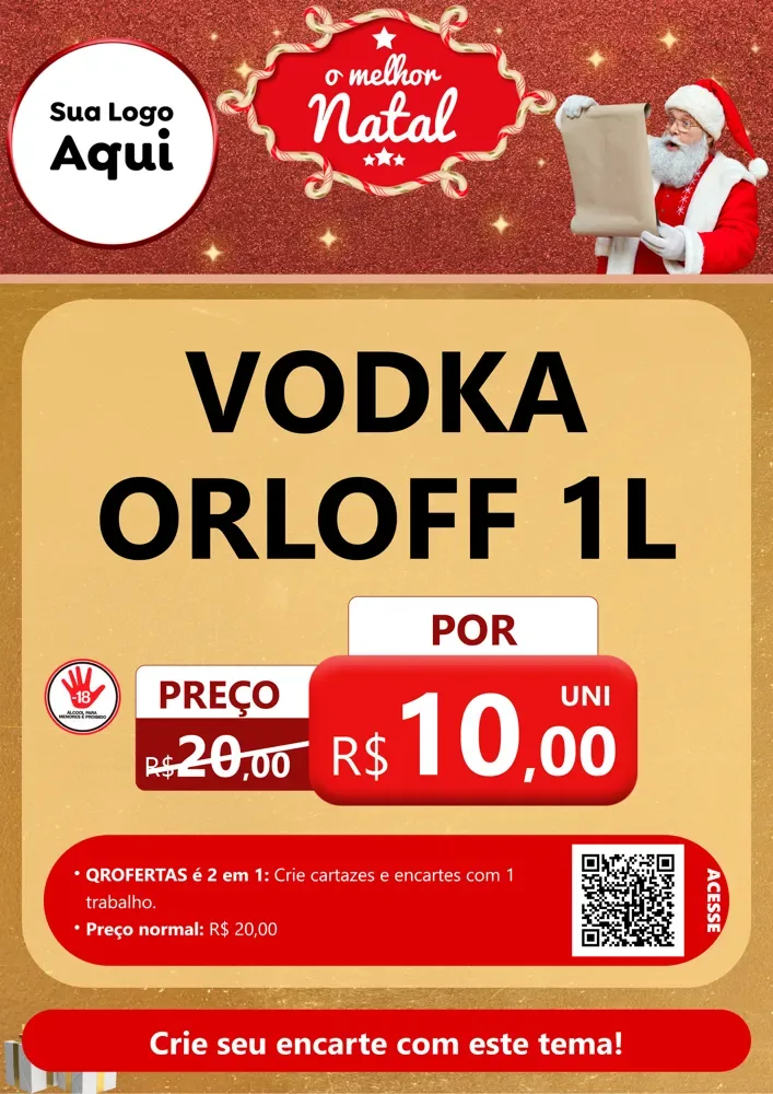 Modelo de Cartaz para Cartaz A4 Vertical com o tema O Melhor Natal para Distribuidora de bebidas