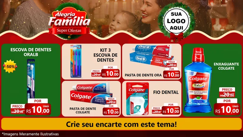 Modelo de TV para TV Horizontal com o tema Alegria Em Família - Super Ofertas para Higiene Pessoal