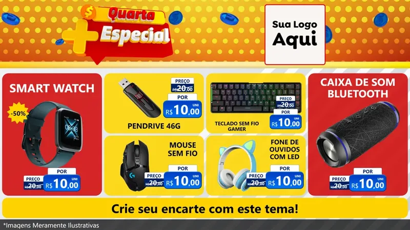 Modelo de TV para TV Horizontal com o tema Quarta Mais Especial para Informática