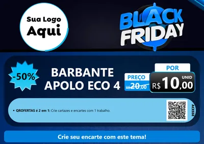 Modelo de Cartaz para Cartaz A4 Horizontal com o tema Black Friday para Armarinho e Aviamentos