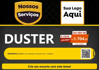 Modelo de Cartaz para Cartaz A4 Horizontal com o tema Nossos Serviços para Concessionaria de Carros