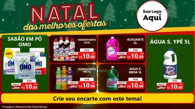 Modelo de TV para TV Horizontal com o tema Natal das Melhores Ofertas para Produtos de Limpeza