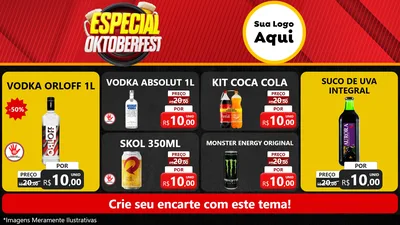 Modelo de TV para TV Horizontal com o tema Especial Oktoberfest para Distribuidora de bebidas