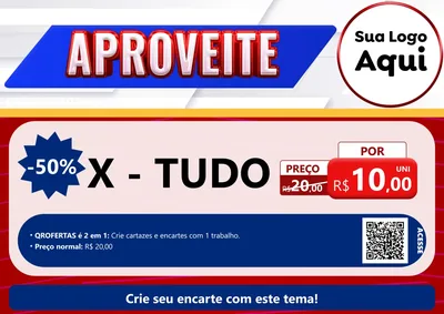 Modelo de Cartaz para Cartaz A4 Horizontal com o tema Aproveite para Hamburgueria