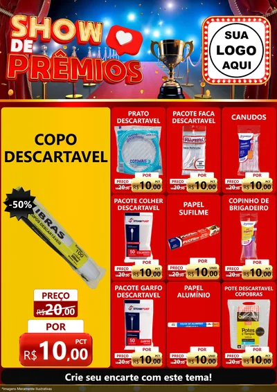 Modelo de Encarte para Encarte A4 Vertical com o tema Show de Prêmios para Embalagens