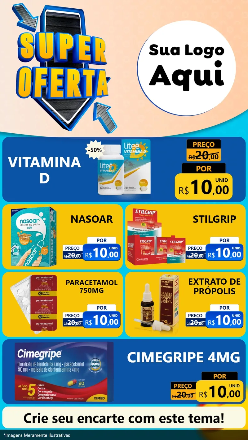 Modelo de TV para TV Vertical com o tema Super Oferta - Bebê para Farmácia