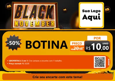 Modelo de Cartaz para Cartaz A4 Horizontal com o tema Black November para Agropecuária