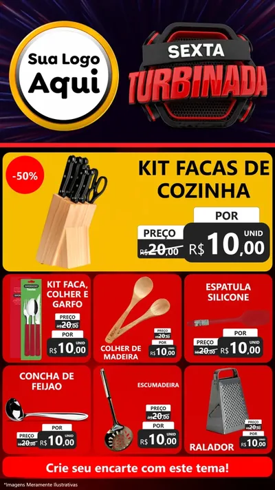 Modelo de Rede Social para Stories com o tema Sexta Turbinada para Utilidades Domésticas
