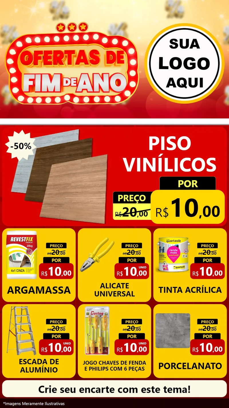 Modelo de Rede Social para Stories com o tema Ofertas de Fim de Ano para Material para Construção