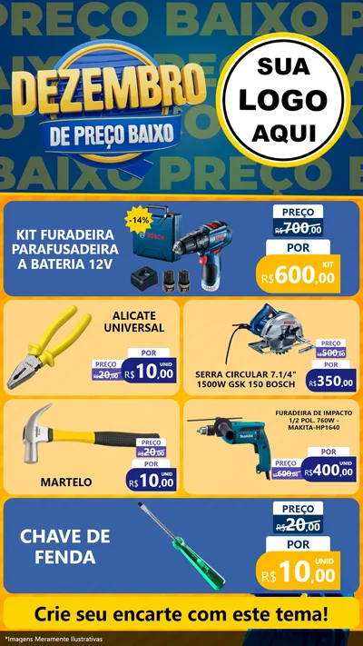 Modelo de TV para TV Vertical com o tema Dezembro de Preço Baixo para Maquinas e Ferramentas
