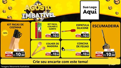 Modelo de TV para TV Horizontal com o tema Agosto Imbatível para Utilidades Domésticas