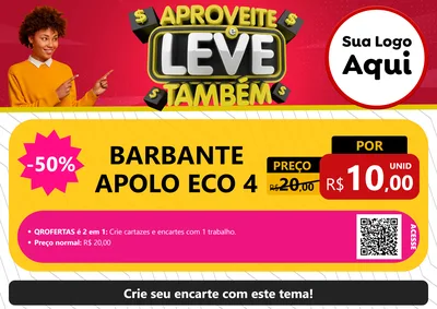 Modelo de Cartaz para Cartaz A4 Horizontal com o tema Aproveite e Leve Também para Armarinho e Aviamentos