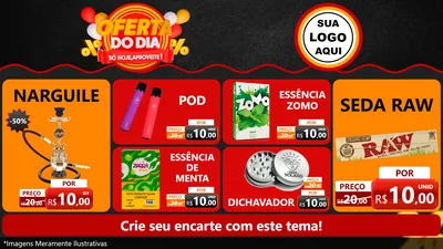 Modelo de TV para TV Horizontal com o tema Oferta do Dia - Só hoje, Aproveite! para Tabacaria