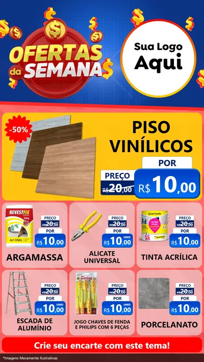 Modelo de Rede Social para Stories com o tema Ofertas Da Semana para Material para Construção