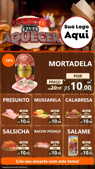 Modelo de Rede Social para Stories com o tema Ofertas Para Aquecer para Frios e Laticínios
