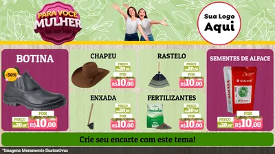 Modelo de TV para TV Horizontal com o tema Para Você Mulher para Agropecuária