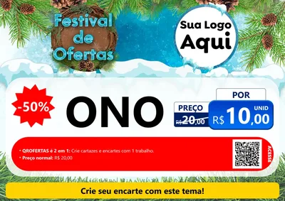 Modelo de Cartaz para Cartaz A4 Horizontal com o tema Festival de Ofertas - Inverno para Óticas