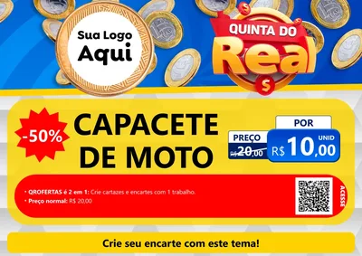 Modelo de Cartaz para Cartaz A4 Horizontal com o tema Quinta do Real para Moto peças