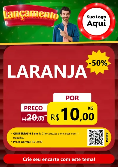 Modelo de Cartaz para Cartaz A4 Vertical com o tema Lançamento para Hortifrúti