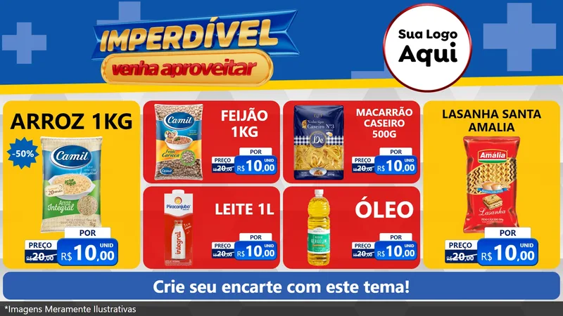 Modelo de TV para TV Horizontal com o tema Imperdível para Supermercado