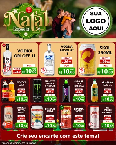 Modelo de Rede Social para Feed Instagram com o tema Natal Especial para Distribuidora de bebidas