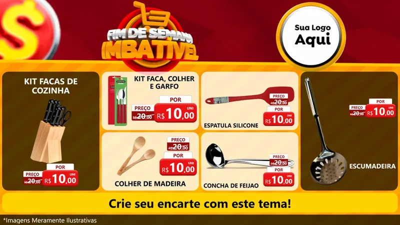 Modelo de TV para TV Horizontal com o tema Fim de Semana Imbatível para Utilidades Domésticas