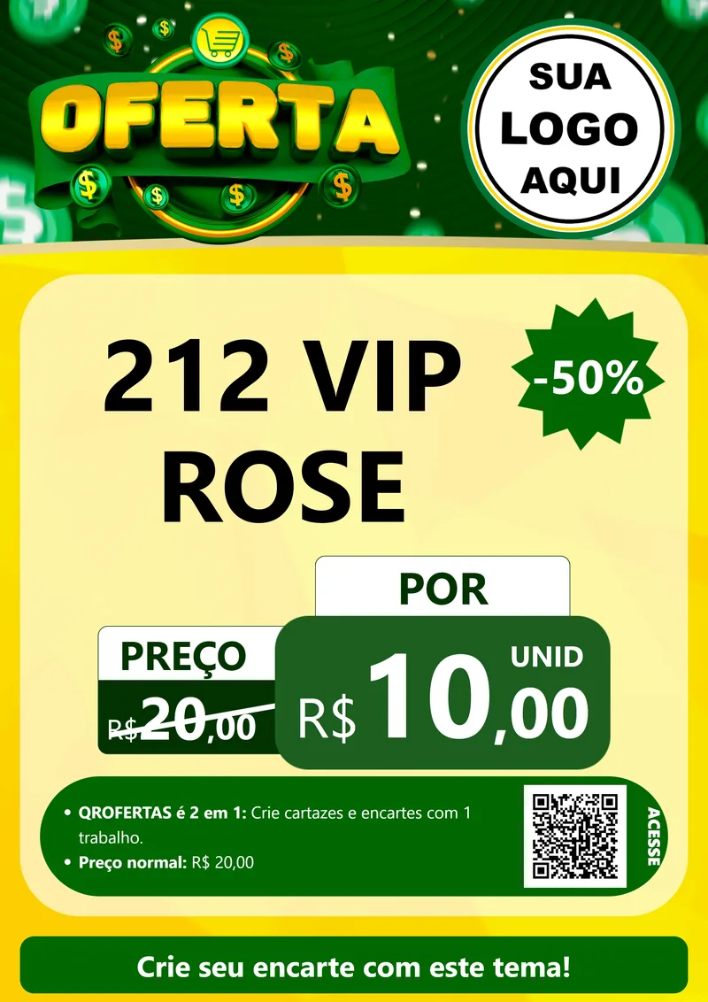 Modelo de Cartaz para Cartaz A4 Vertical com o tema Oferta para Perfumes
